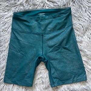 Calvin Klein Textured Teal Bike Shorts